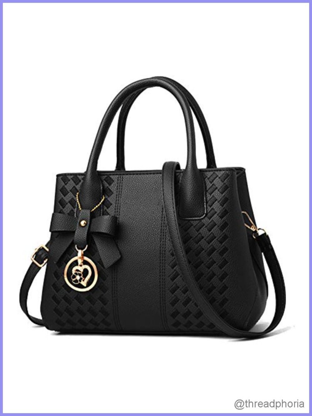 PU Leather Top Handle Satchel Bag Women Shoulder Tote Purses